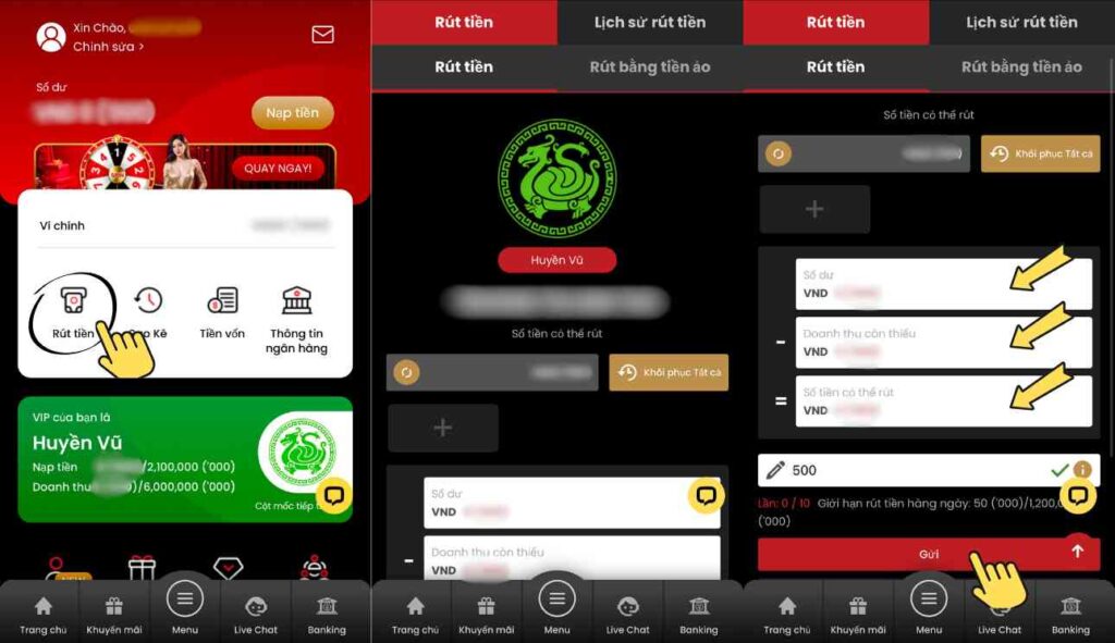 Hướng dẫn rút tiền 12bet