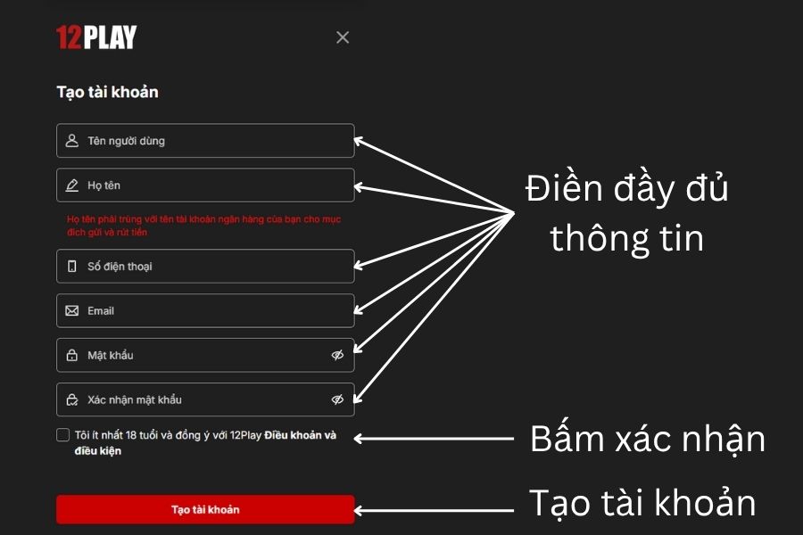 đăng ký 12PLAY