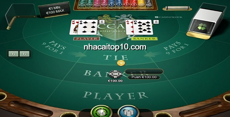 Player và Banker ban đầu sẽ được chia 2 lá bài