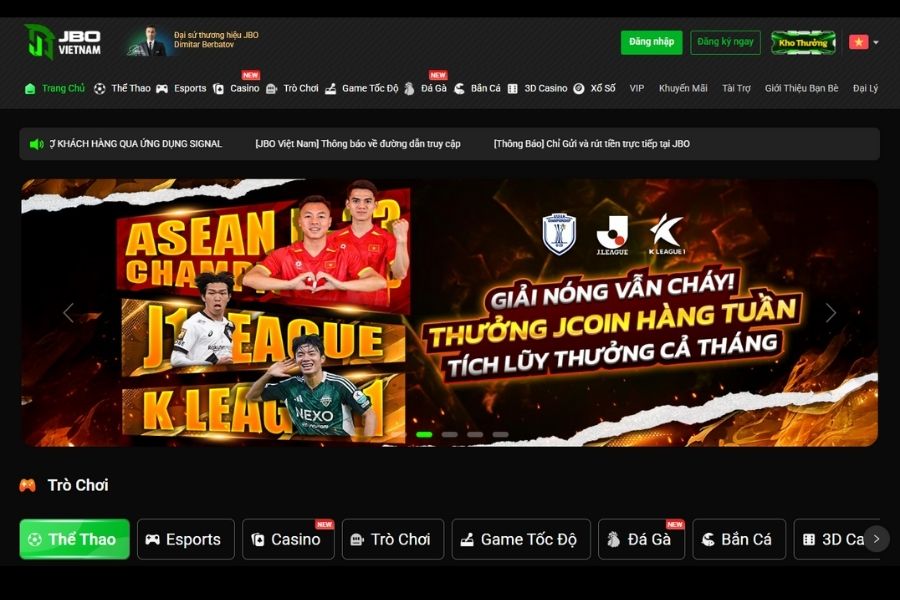 trang chủ nhà cái JBO