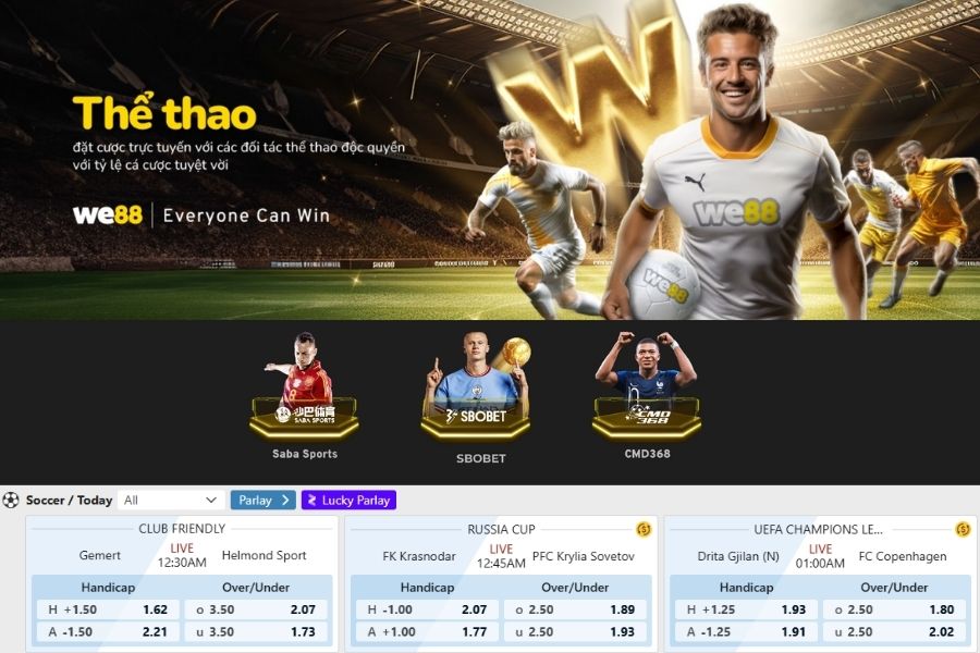 we88 cá cược thể thao