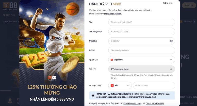 cung cấp thông tin đăng ký